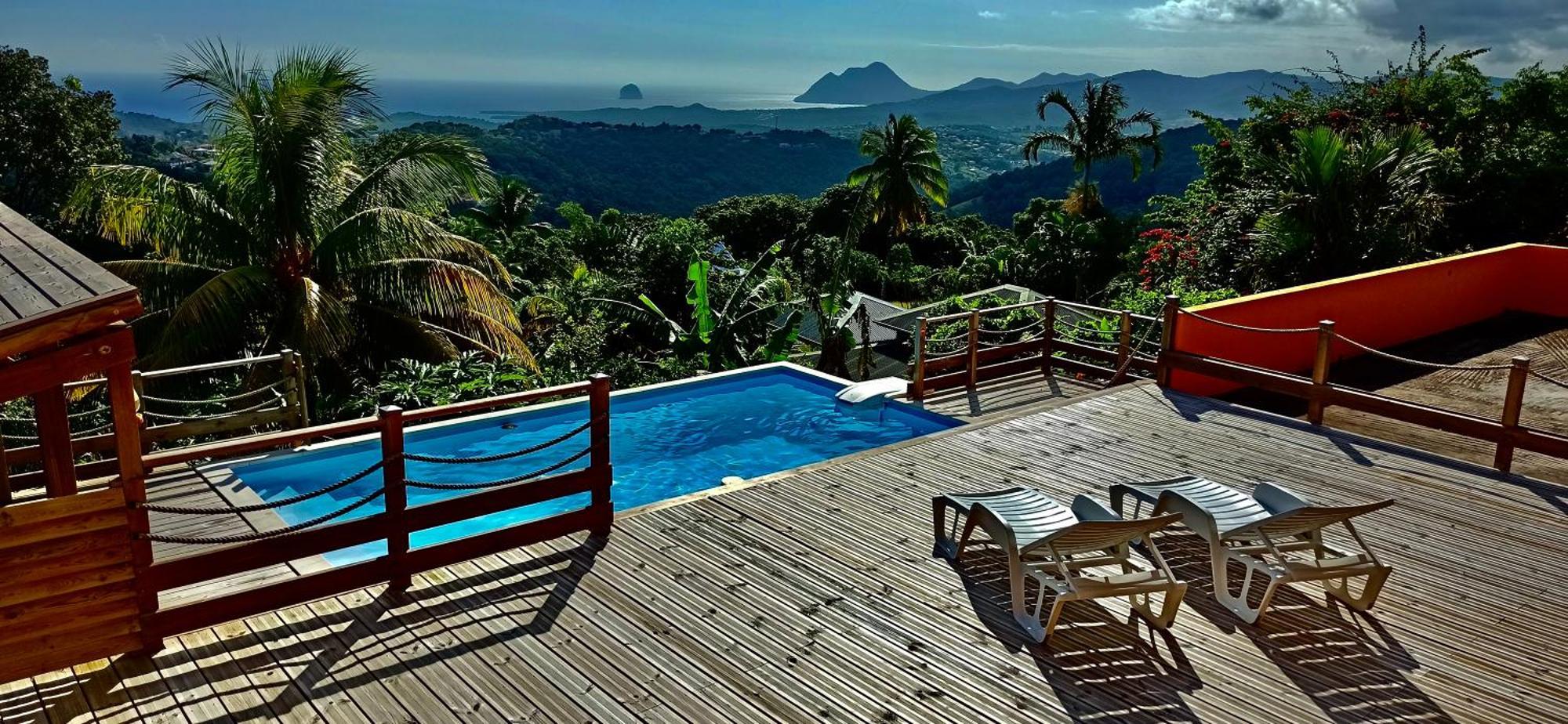 Villa Cosaroe 6-14 Pers Piscine Et Superbe Vue Mer Panoramique Riviere-Salee Eksteriør billede